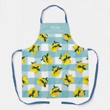 Moda Lemon Blue Gingham