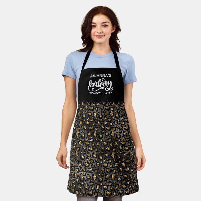 Delantal Moda Leopard Baking Apron para Baker (Gastado)