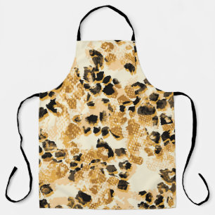 Delantal Moda Leopard: Elegancia de patrones de época.