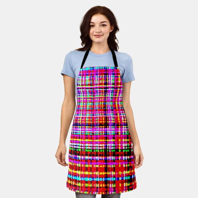 Delantal Moda moderna escarlata Tartán (Gastado)