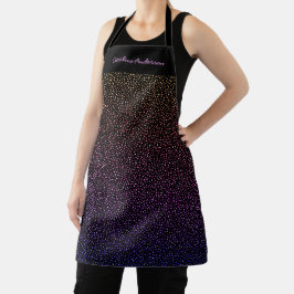 Delantal Moda Purpurina iridiscente Confetti Impresión gene