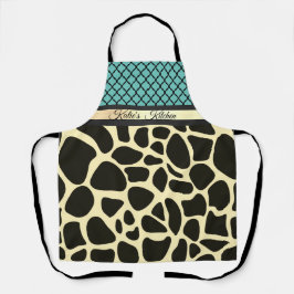 Delantal Moda Quatrefoil Giraffe Imprimir Personalizada