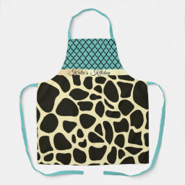 Delantal Moda Quatrefoil Giraffe Imprimir Personalizada