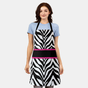 Delantal Moda Zebra Pattern Rosa Lace