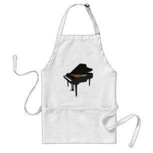 Delantal Modelo 3D: Gran piano negro: