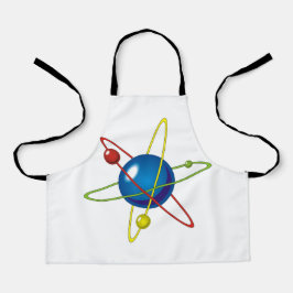 Delantal Modelo colorido del Átomo