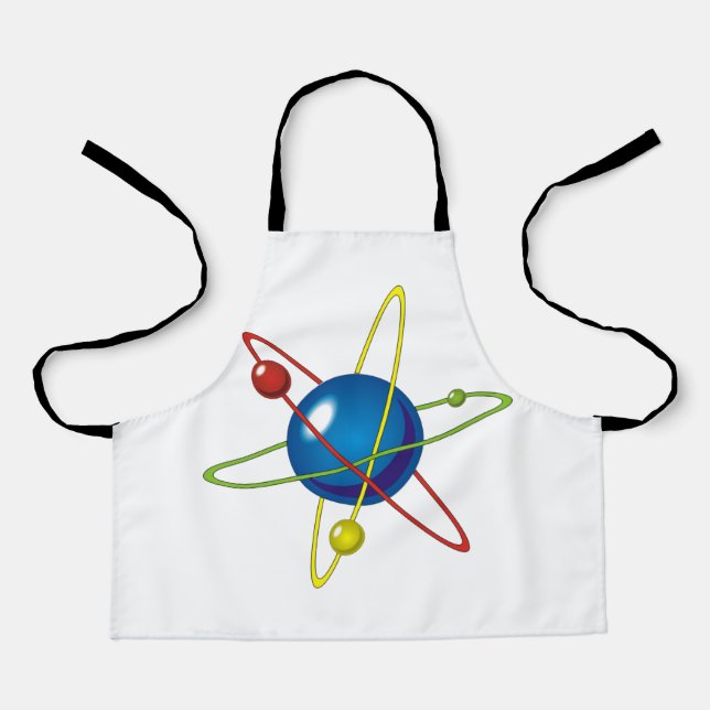 Delantal Modelo colorido del Átomo (Anverso)