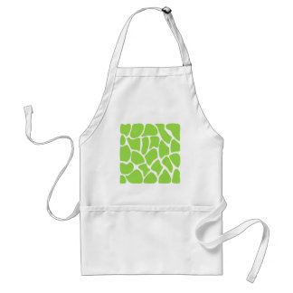 Delantal Modelo del estampado de girafa en verde de cal