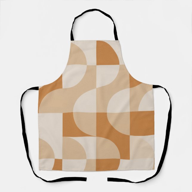 Delantal Modern Beige Geometric Apron (Anverso)