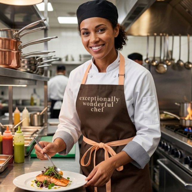 Delantal Modern Exceptionally Wonderful Chef Gray (Exceptionally chef apron)