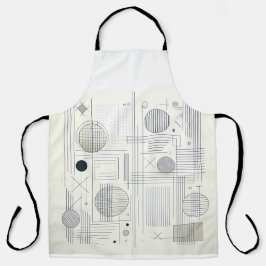 Delantal Modern Linear Geometry Apron