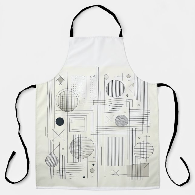 Delantal Modern Linear Geometry Apron (Anverso)