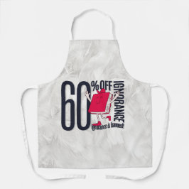 Delantal Modern Minimalist 60 Percent Off Ignorance Typogra