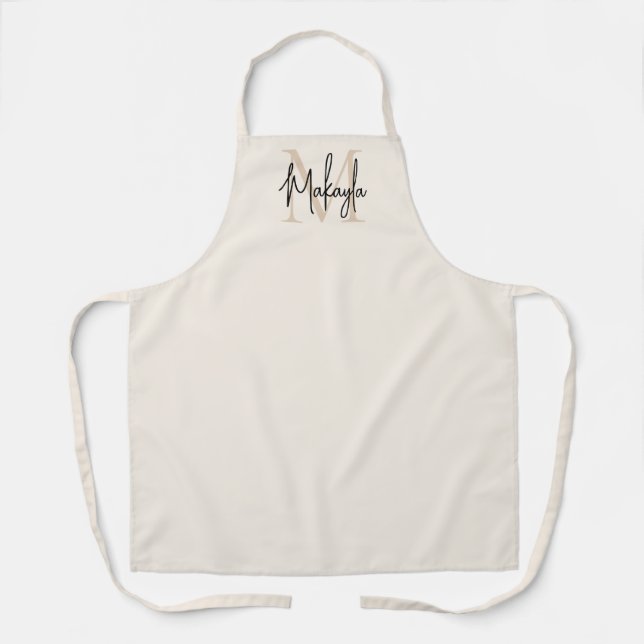 Delantal Modern Monogram  Apron (Anverso)