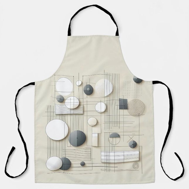 Delantal Modern Neutral Geometry (Anverso)