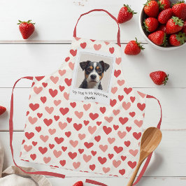 Delantal Modern Personalized Dog Valentine 