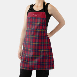 Delantal Modern Plaid Christmas 
