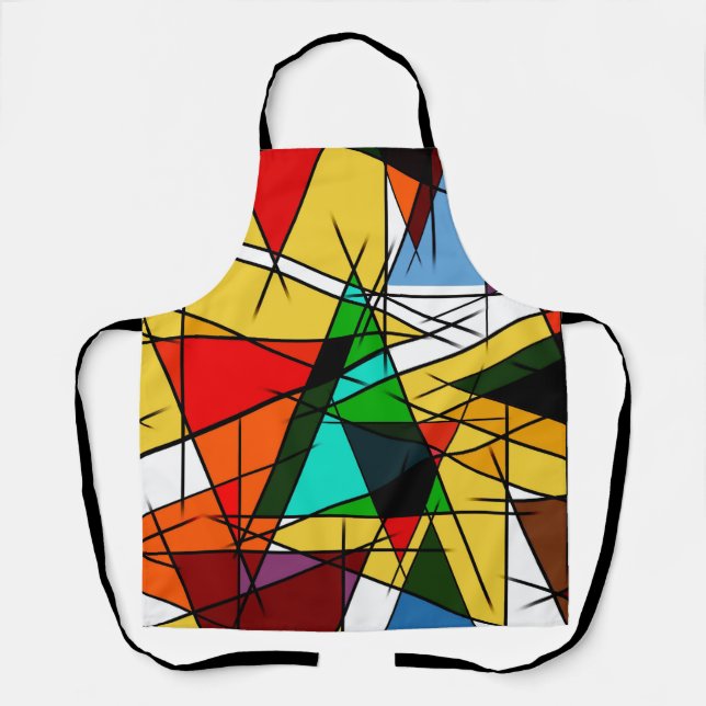 Delantal Modern Triangle Colorful Geometric  (Anverso)