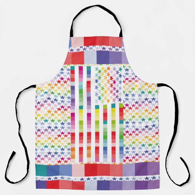 DELANTAL MODERN VERSION MULTICOLOR USA/EEUU FLAG MASANSER (Anverso)