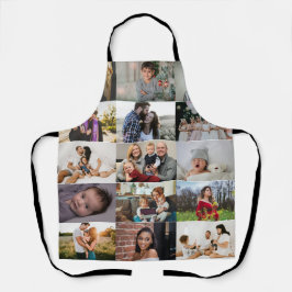Delantal Moderna familia de Collage de fotos Personalizado 