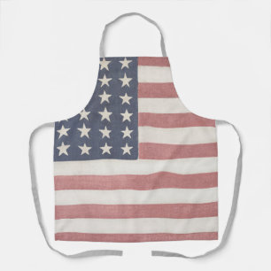 Delantal Moderna granja Rustic American Flag