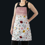 Delantal Moderna y elegante caligrafía floral personalizada<br><div class="desc">Moderna Y Elegante Caligrafía Floral Apron Personalizado. Un regalo perfecto para los amigos chicas,  la madre,  la abuela y los entusiastas de la cocina.</div>