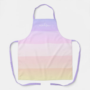 Delantal Moderno apron de escritura rayada de arco iris
