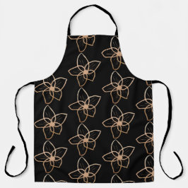 Delantal Moderno Apron de impresión todo-sobre de flor de o