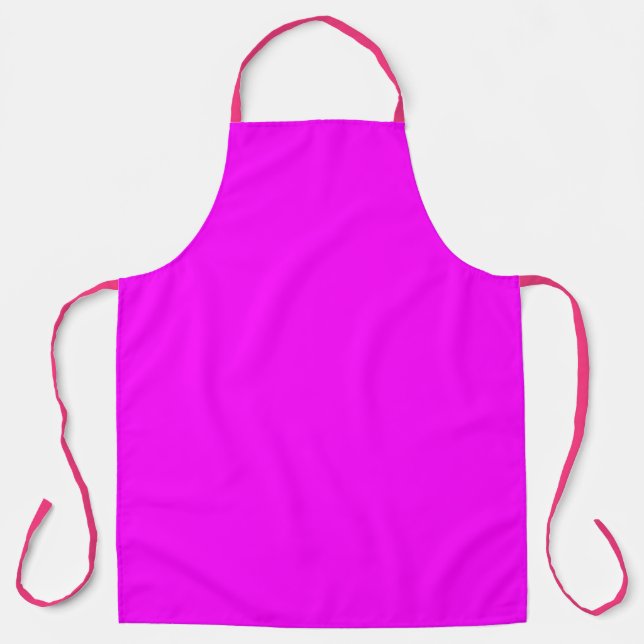 Delantal Moderno Apron de impresión todo sobre magenta rosa (Anverso)