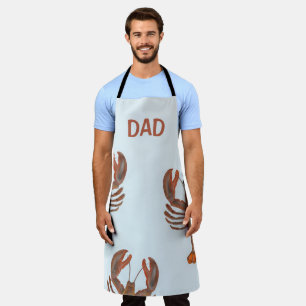 Delantal Moderno Chef de Lobster de Mariscos Trendy Dad