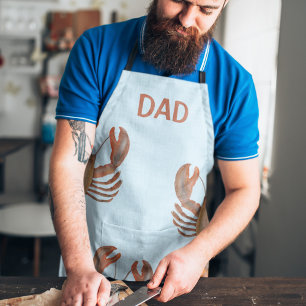 Delantal Moderno Chef de Lobster de Mariscos Trendy Dad