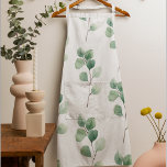 Delantal Moderno color de agua Eucalipto Patrón verde<br><div class="desc">Moderno color de agua Eucalipto Patrón verde</div>