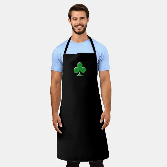 Delantal Moderno color verde negro irlandés Changre sólido (Gastado)