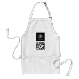 Delantal moderno con código QR editable y logo per