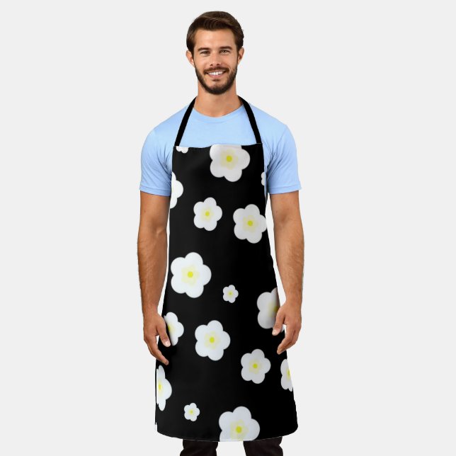 Delantal Moderno gradiente de flores de margarita de primav (Gastado)