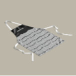Delantal Moderno gráfico mínimo negro y blanco elegante<br><div class="desc">Modernos Navidades gráficos de diseño en blanco y negro,  cumpleaños,  regalo de aniversario.</div>