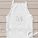 Delantal Moderno Monogramado Nombre Familia Baking Apron<br><div class="desc">delantal monogramado de diseño personalizado con un nombre personalizado en caligrafía moderna.</div>