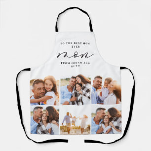 Delantal moderno multi Photo collage regalo de mamá negra