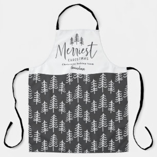 Delantal Moderno Navidades monocromáticos mínimos de cocció