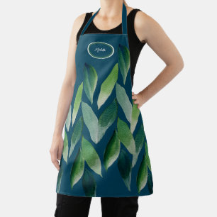 Delantal Moderno Verde Bohemio Naturaleza