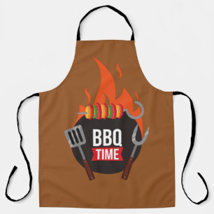 Delantal Moderno y elegante cocinero de parrilladas BBQ Tim