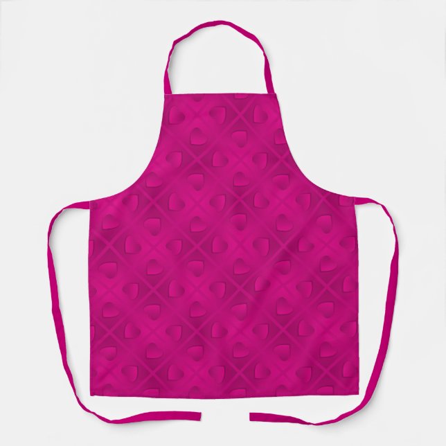 Delantal Moderno y lujoso Corazón Rosa (Anverso)