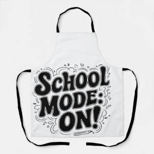 Delantal Modo escolar: ¡ON! ,Tipografía de inspiración vint