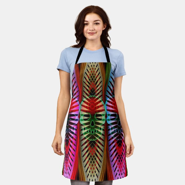 Delantal Mojo Skull All-Over Print Apron (Gastado)