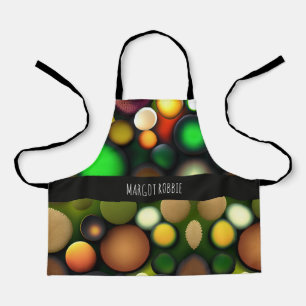 Delantal Molécula círculos Patrón arcoiris