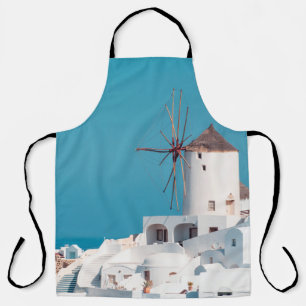 Delantal Molino de viento marrón y blanco