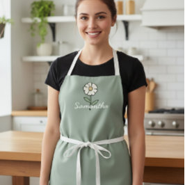 Delantal Mom in Bloom Personalized Apron - Baby Shower 