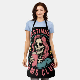 Delantal Moms Club Skull Desordenado Mamá Vida