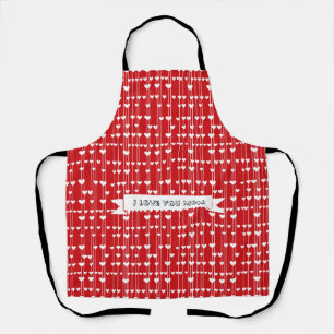 Delantal Moms Red white Love Valentine