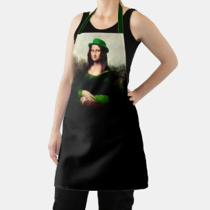 Delantal Mona Lisa Día de San Patricio Trébol
